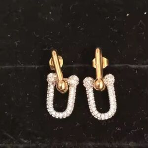 Anthropologie Gold and Silver Loop Earrings
